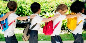 Happy kids at elementary school